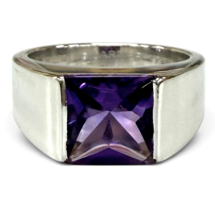Great Cartier Ring ring Tank Amethyst White gold 750(WG) Women 51
