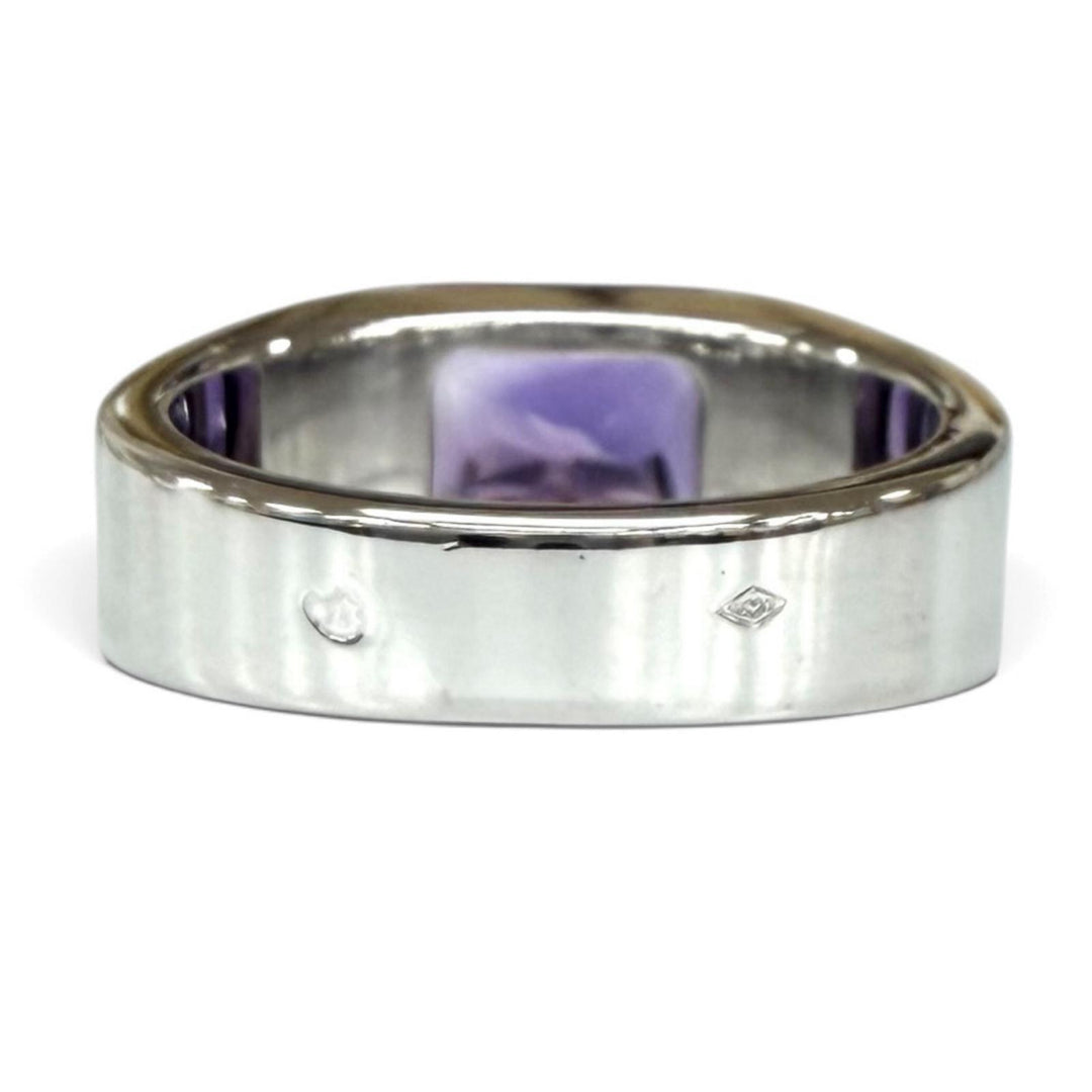 Great Cartier Ring ring Tank Amethyst White gold 750(WG) Women 51