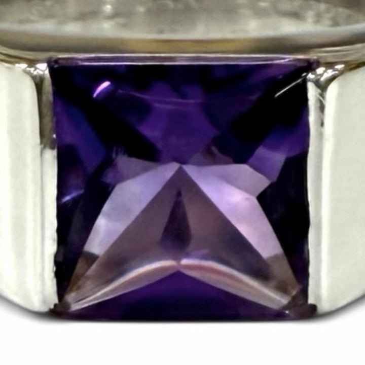 Great Cartier Ring ring Tank Amethyst White gold 750(WG) Women 51
