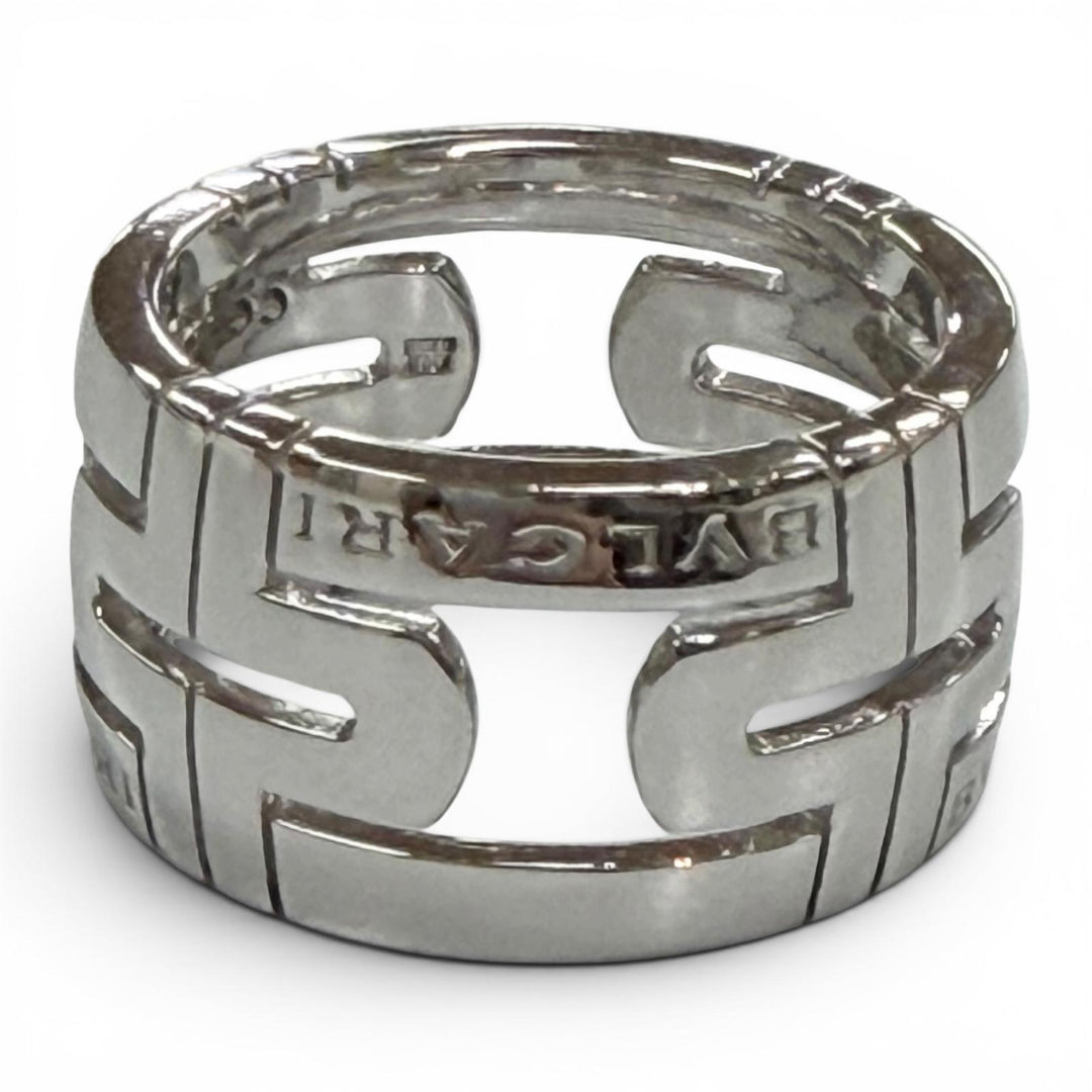 Excellent BVLGARI Ring ring Parentesi Silver 750 mens 55 AN853974