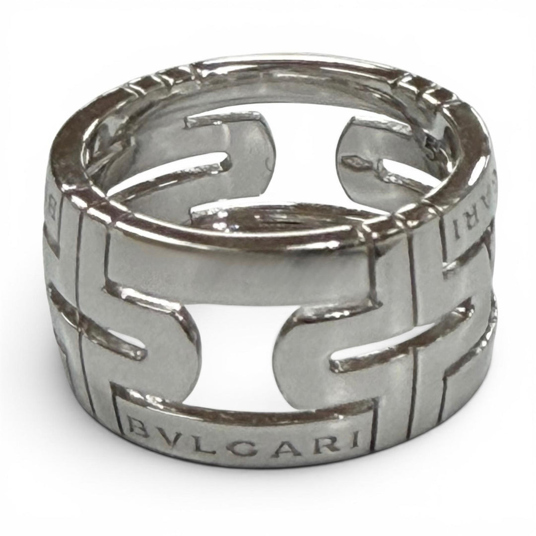 Excellent BVLGARI Ring ring Parentesi Silver 750 mens 55 AN853974