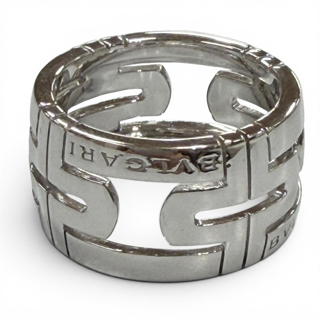 Excellent BVLGARI Ring ring Parentesi Silver 750 mens 55 AN853974