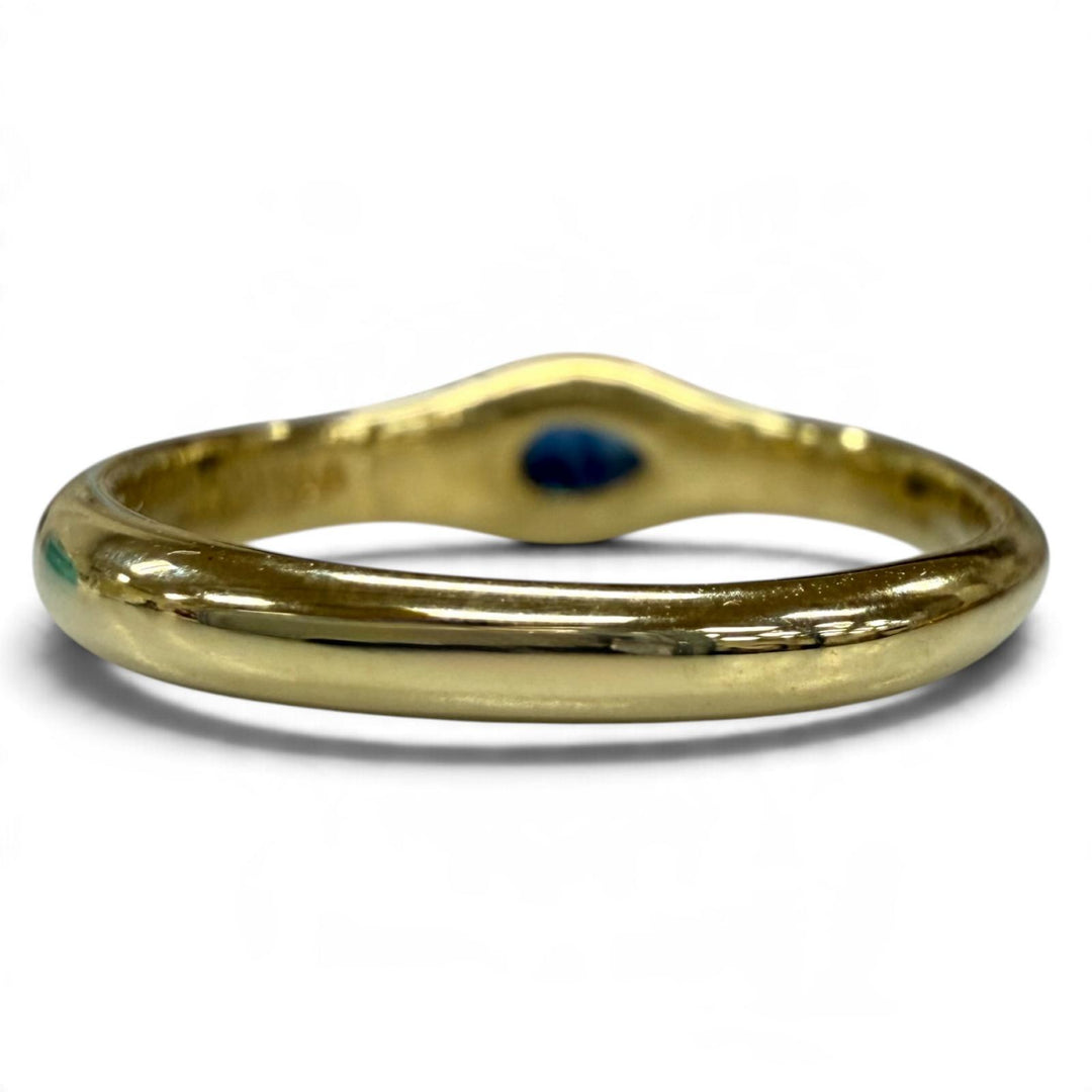 Excellent TIFFANY&Co. Ring ring Pear-shaped sapphire Yellow Gold 750(YG) Women