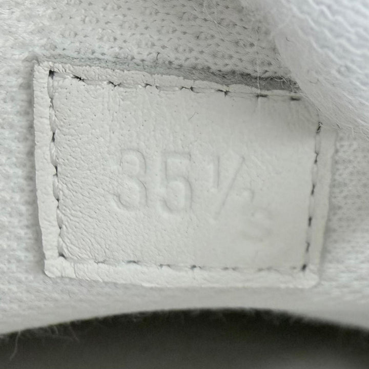 Great HERMES Low cut sneakers drive Nylon canvas white Suede leather Women 35.5