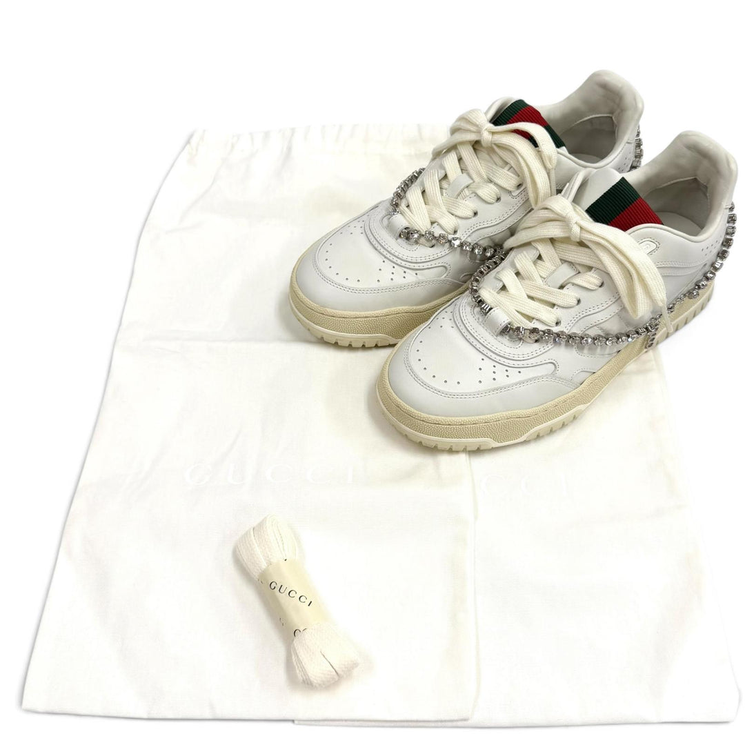 Great GUCCI sneakers Reweb white leather Women 37 795453