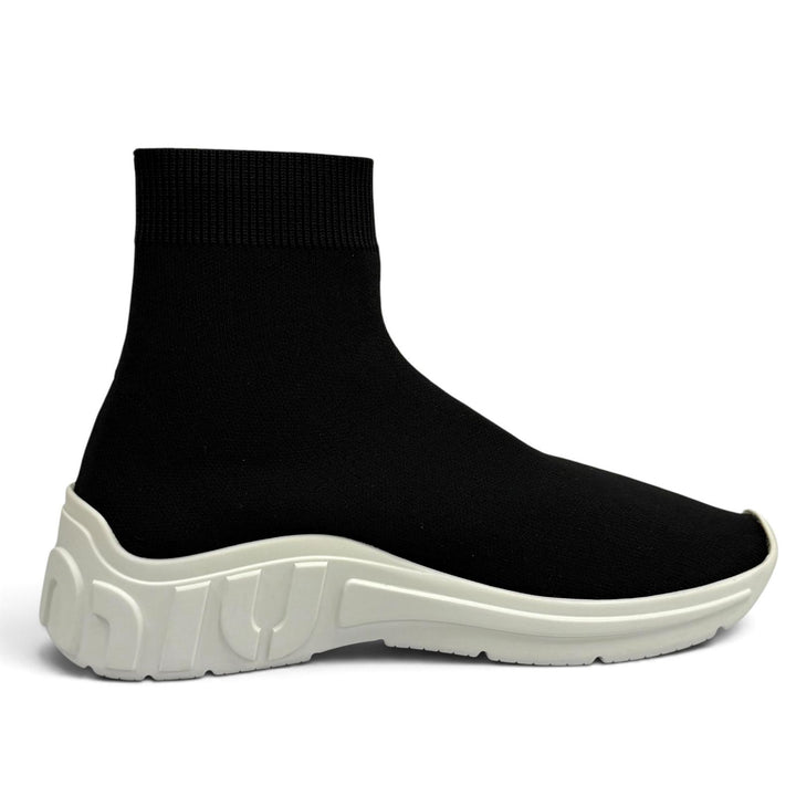 Great MIUMIU sneakers Logo embroidered knit socks, high-top style. 37 5T664C