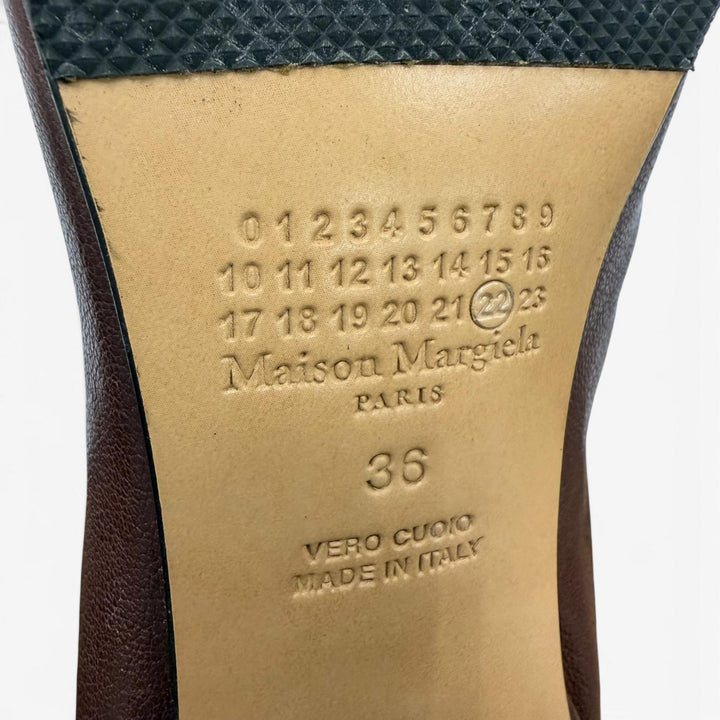 Great Maison Margiela 22 short boots TABI Brown leather Women 36 S58WU0260