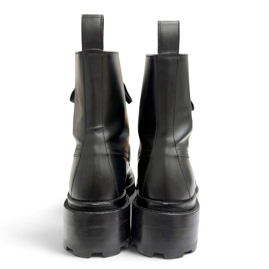 Great HERMES short boots Funk Kelly Buckle Leather Ankle Boots 37.5 222070Z