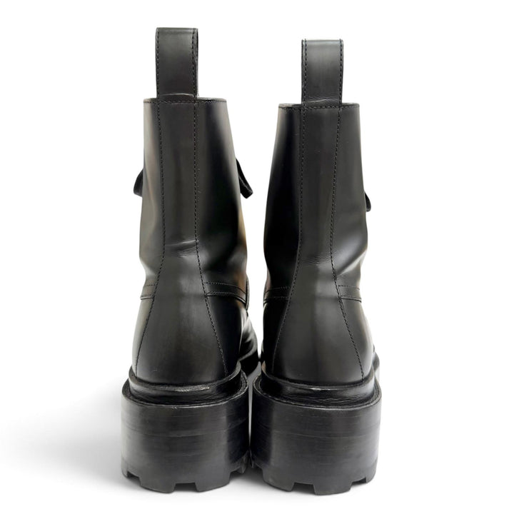 Great HERMES short boots Funk Kelly Buckle Leather Ankle Boots 37.5 222070Z