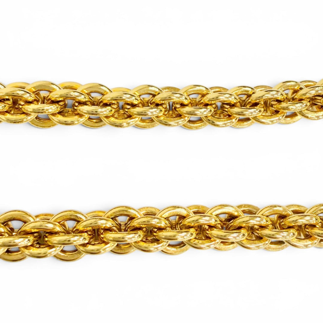 Very Good CHANEL Necklace COCO Mark Design Item Long Chain gold Gold Plated
