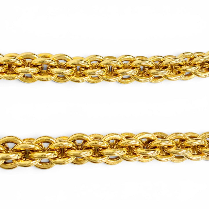 Very Good CHANEL Necklace COCO Mark Design Item Long Chain gold Gold Plated