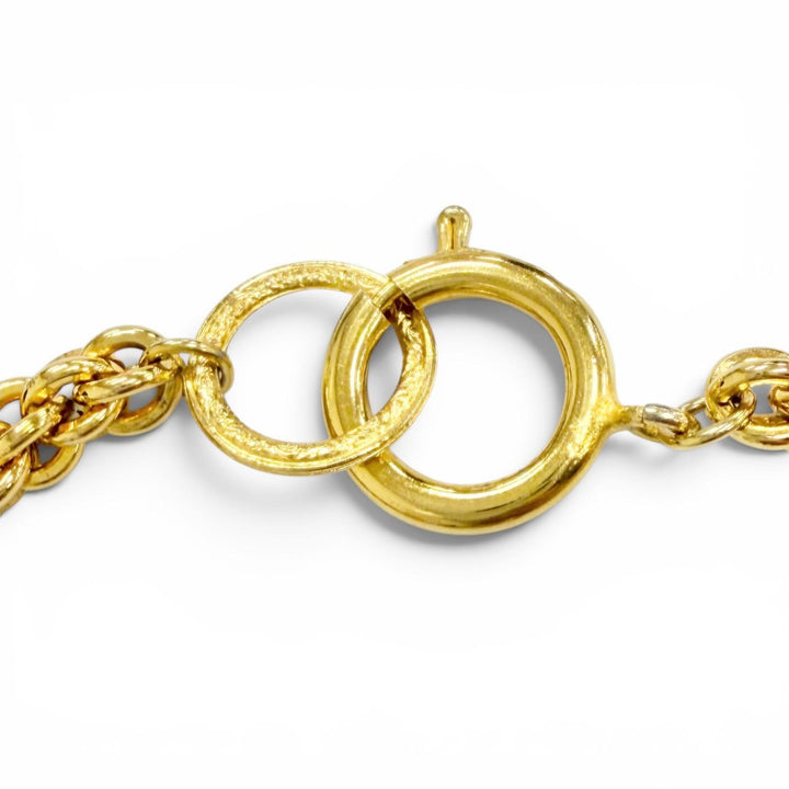 Very Good CHANEL Necklace COCO Mark Design Item Long Chain gold Gold Plated
