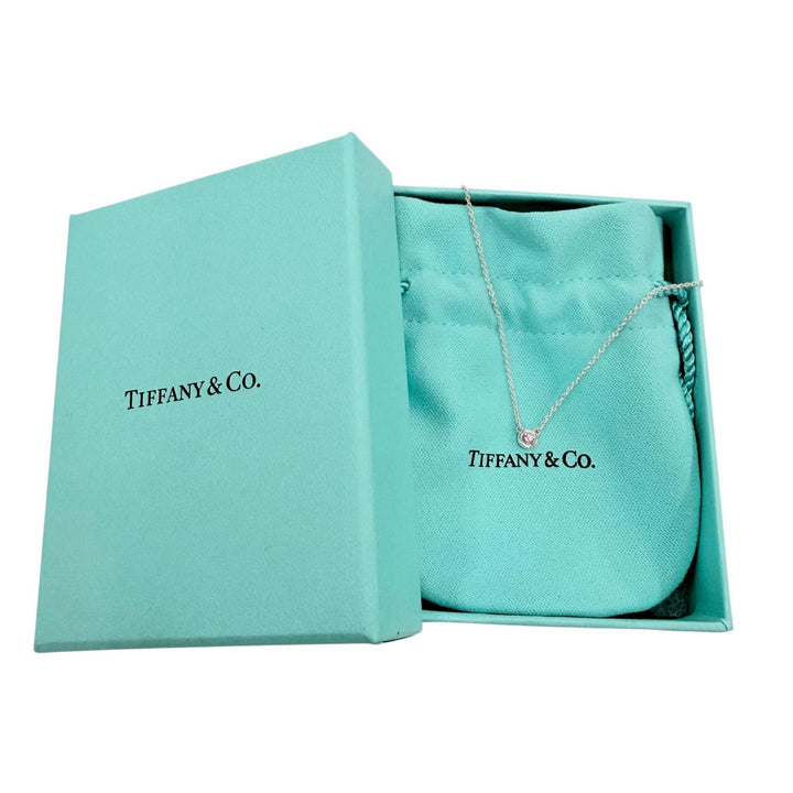 Excellent TIFFANY&Co. Necklace Color by the Yard Pink Sapphire Silver AG925