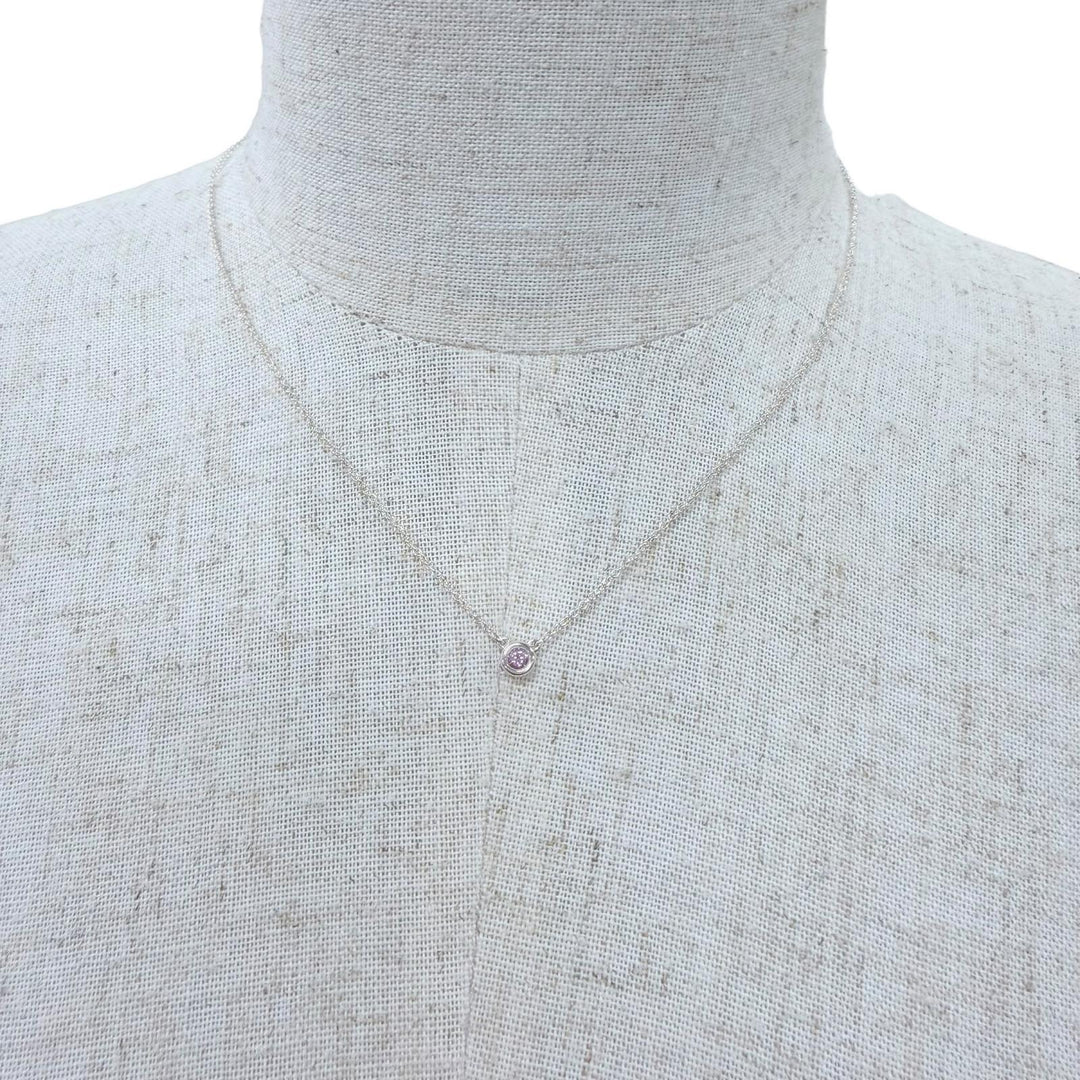 Excellent TIFFANY&Co. Necklace Color by the Yard Pink Sapphire Silver AG925