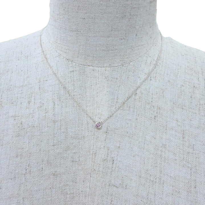 Excellent TIFFANY&Co. Necklace Color by the Yard Pink Sapphire Silver AG925