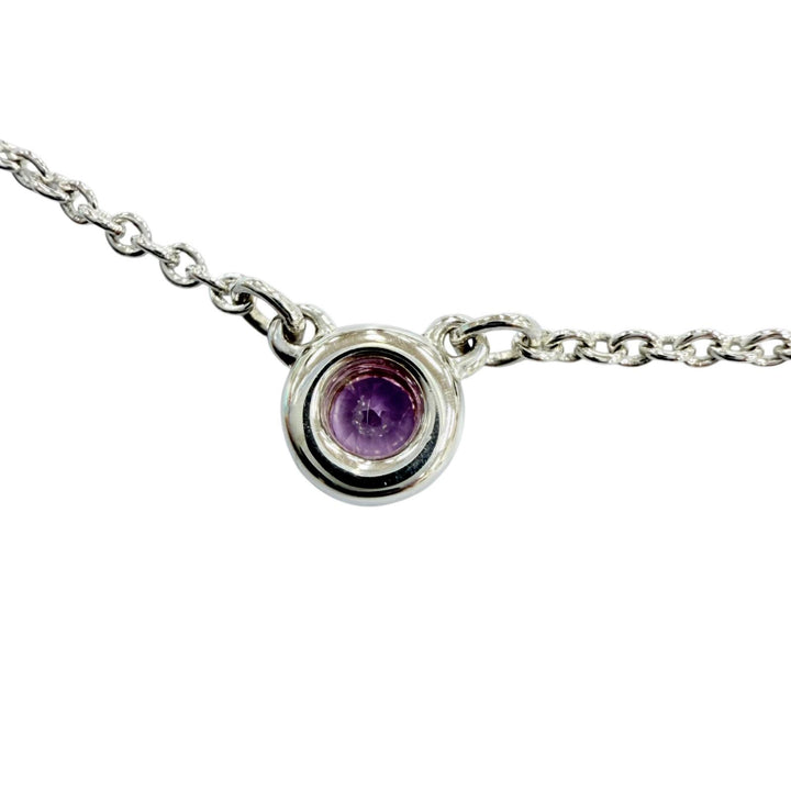 Excellent TIFFANY&Co. Necklace Color by the Yard Pink Sapphire Silver AG925