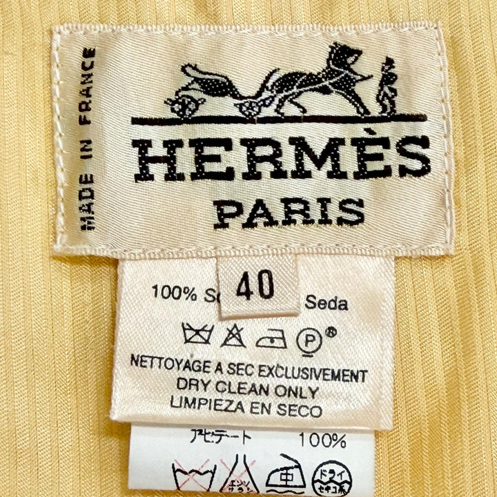 Great HERMES Best PRIERES AU VENT (Prayer in the Wind) Vest multicolor silk 40
