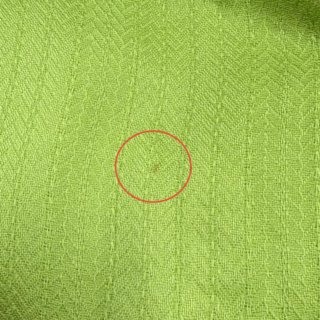 Excellent HERMES shawl Bookplate Large stole with fringe Light green cashmere