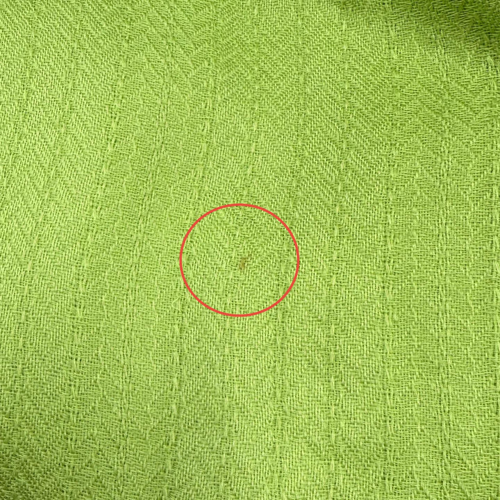 Excellent HERMES shawl Bookplate Large stole with fringe Light green cashmere