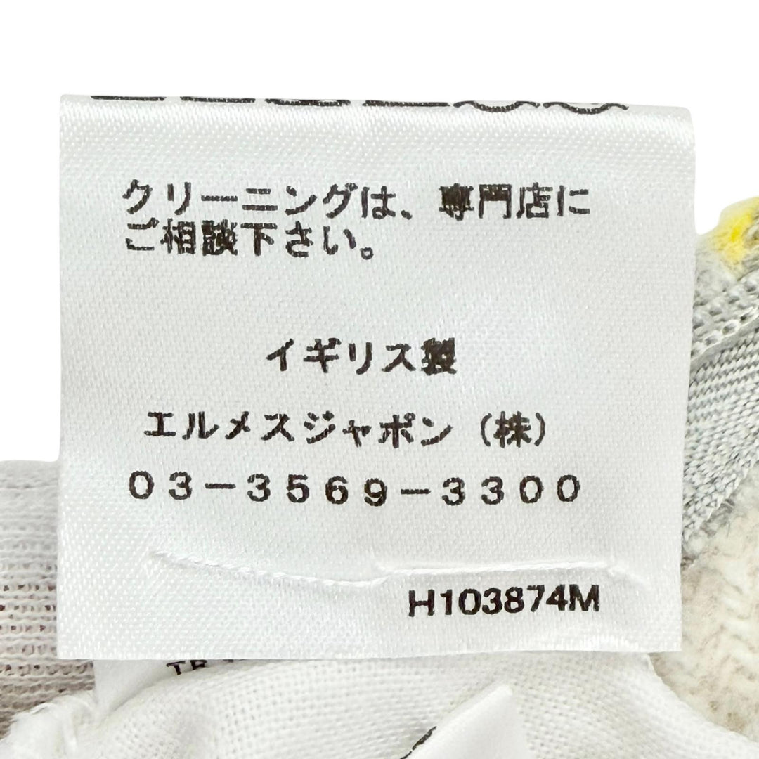 Pristine HERMES Echelle Cushion Logo Leather Patch, H Pattern, 50 x 19.7"" wool