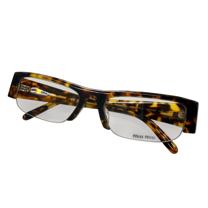 Great MIUMIU Glasses Vedett Marble Blue Light Cut Clear brown mens
