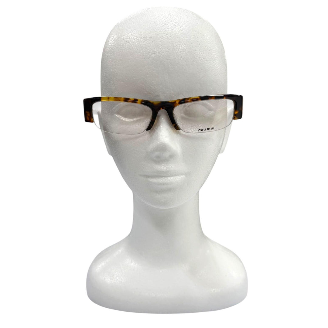 Great MIUMIU Glasses Vedett Marble Blue Light Cut Clear brown mens