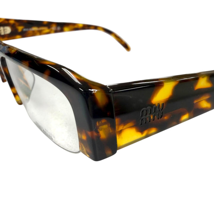 Great MIUMIU Glasses Vedett Marble Blue Light Cut Clear brown mens