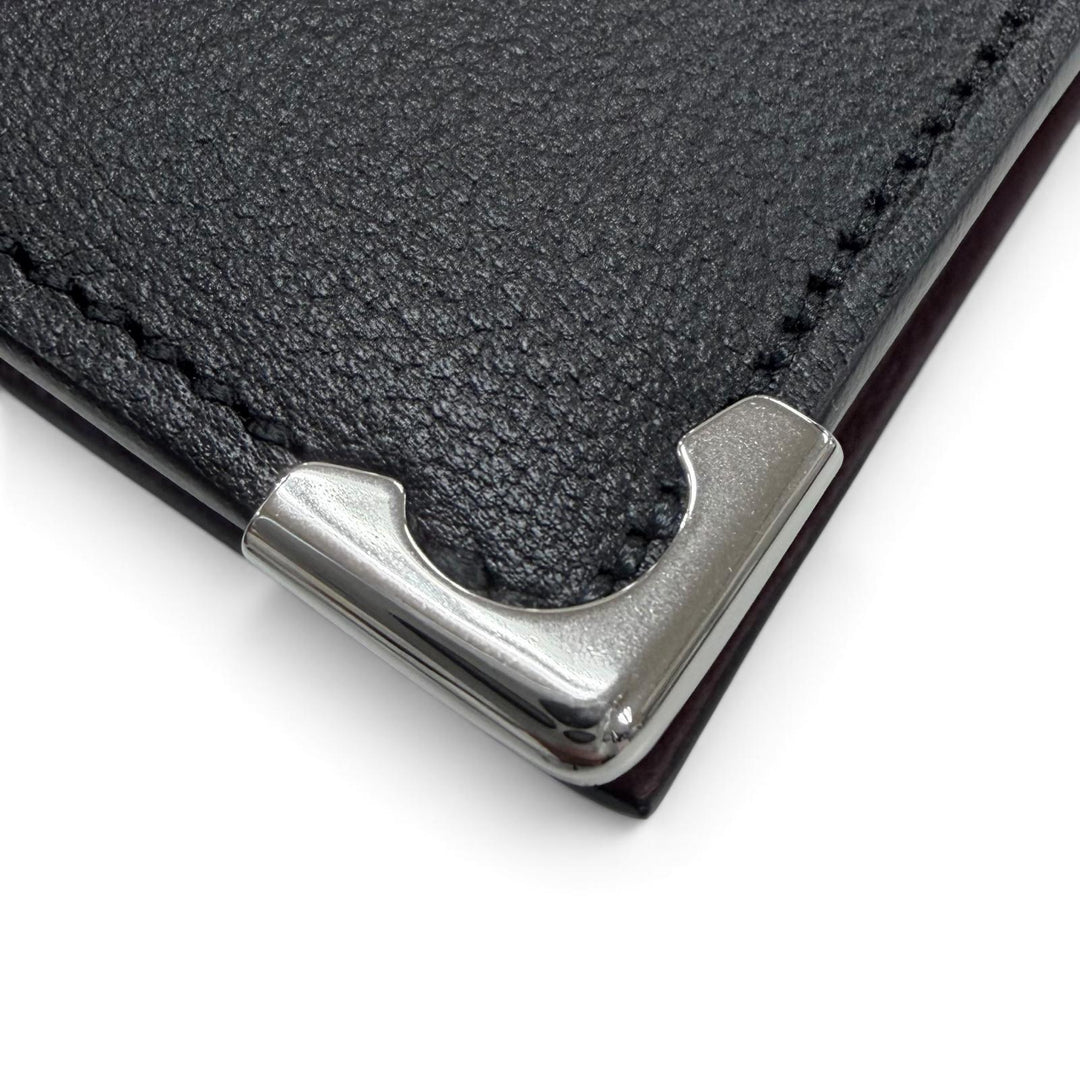 Excellent Cartier Bifold Wallet Must Line Logo-engraved wallet black leather