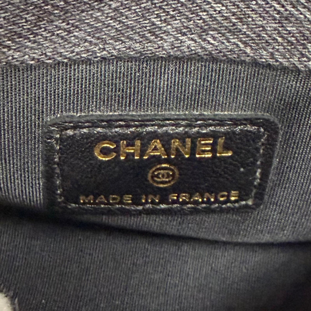 Excellent CHANEL Shoulder Bag black denim Women