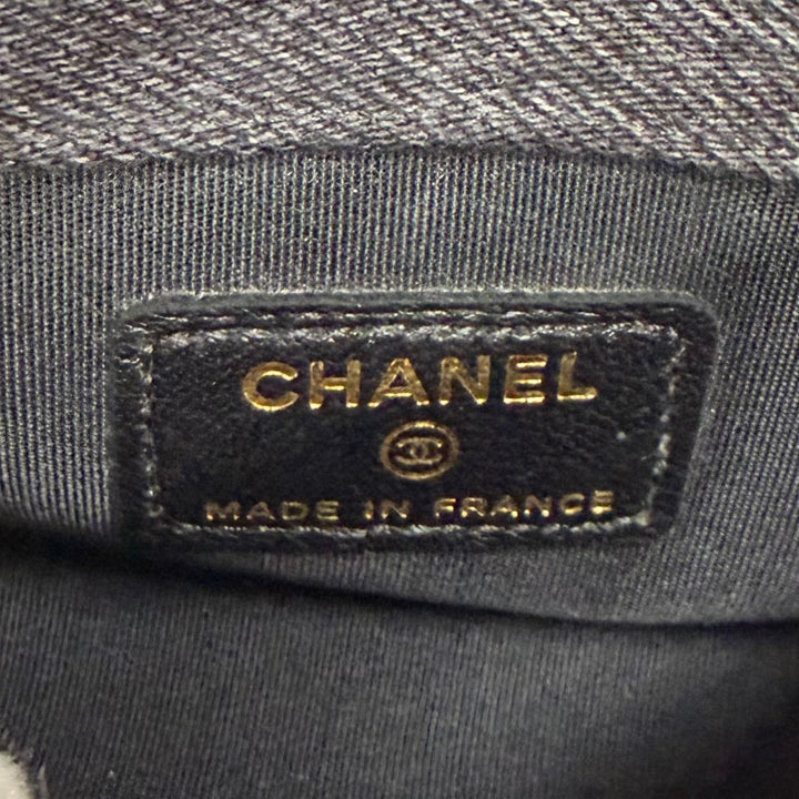 Excellent CHANEL Shoulder Bag black denim Women