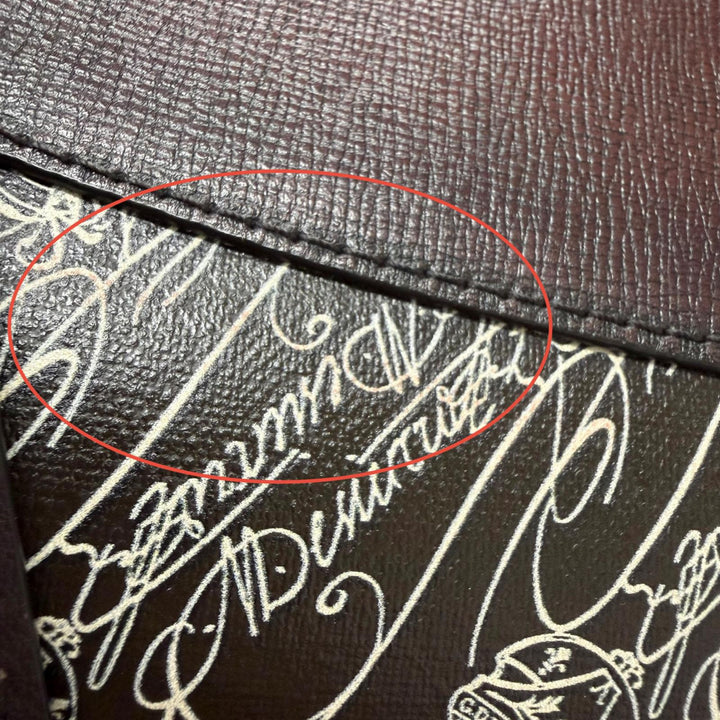 Excellent Berluti Boston bag Toile Marbouf Calligraphy Scritto Pattern 2-Way