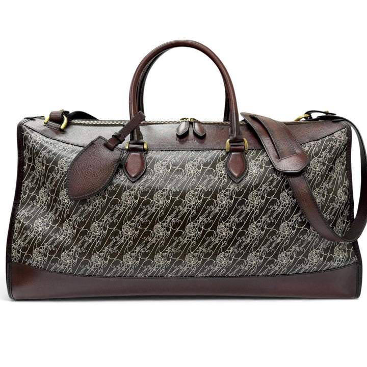 Excellent Berluti Boston bag Toile Marbouf Calligraphy Scritto Pattern 2-Way