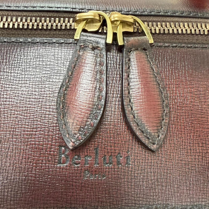 Excellent Berluti Boston bag Toile Marbouf Calligraphy Scritto Pattern 2-Way