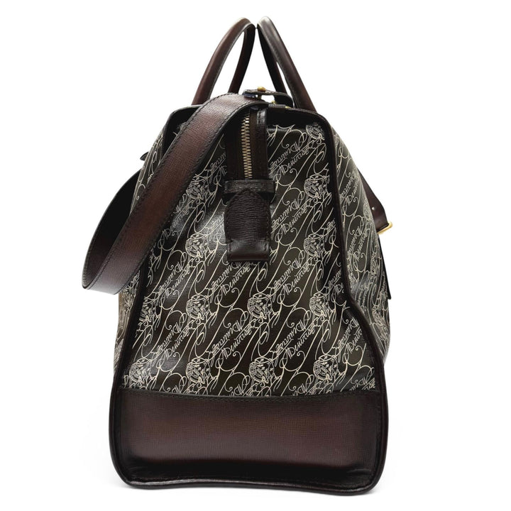 Excellent Berluti Boston bag Toile Marbouf Calligraphy Scritto Pattern 2-Way