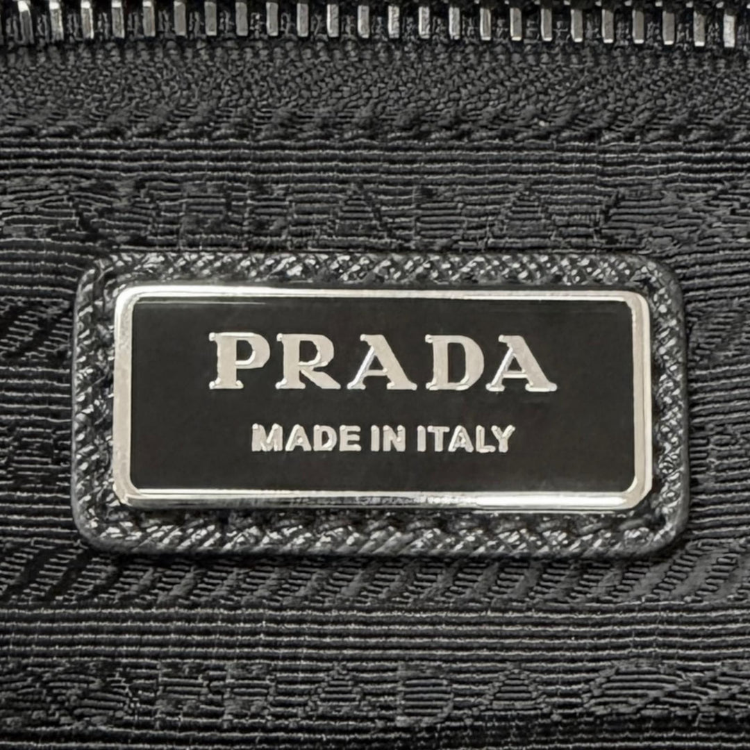 Excellent PRADA Backpack Daypack Triangle logo Re-Nylon black Nylon