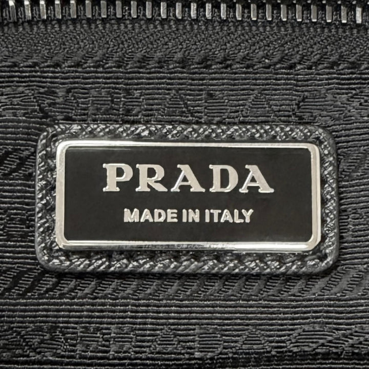 Excellent PRADA Backpack Daypack Triangle logo Re-Nylon black Nylon