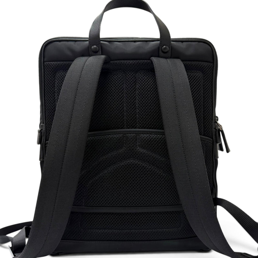 Excellent PRADA Backpack Daypack Triangle logo Re-Nylon black Nylon