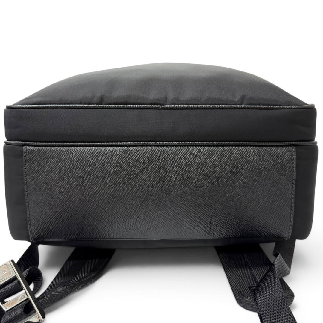 Excellent PRADA Backpack Daypack Triangle logo Re-Nylon black Nylon