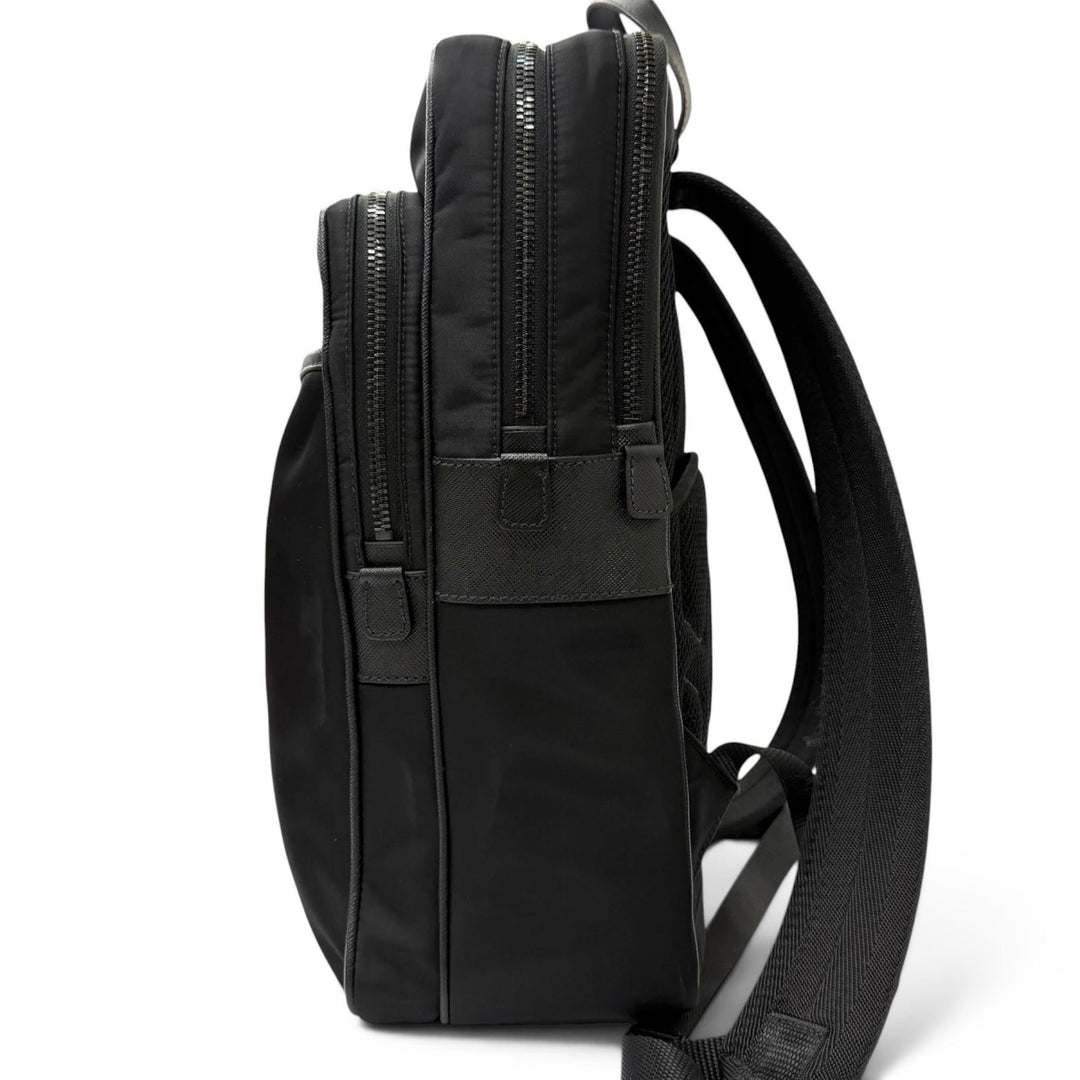 Excellent PRADA Backpack Daypack Triangle logo Re-Nylon black Nylon