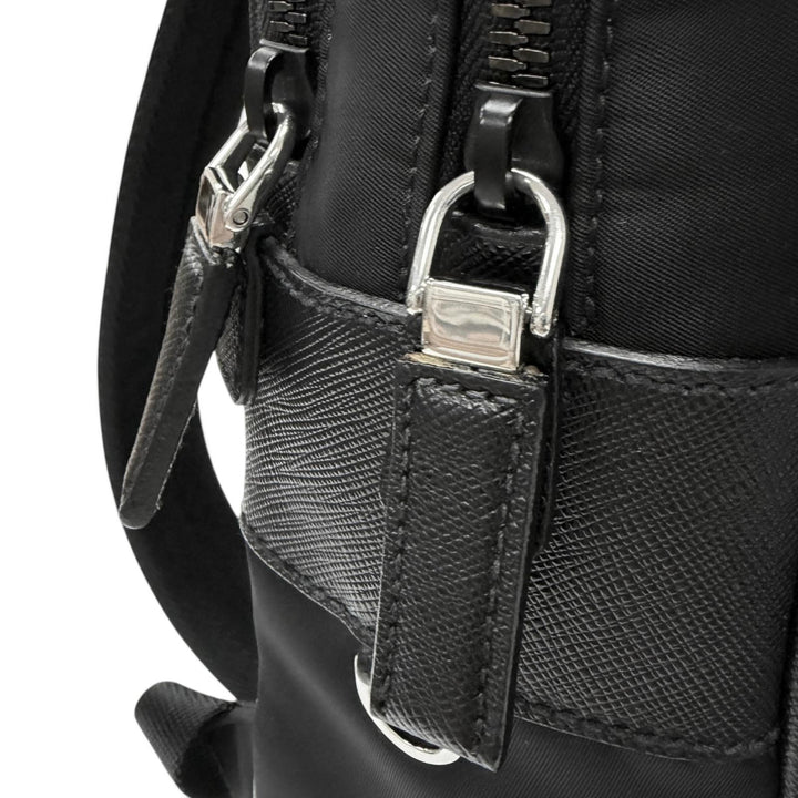 Excellent PRADA Backpack Daypack Triangle logo Re-Nylon black Nylon