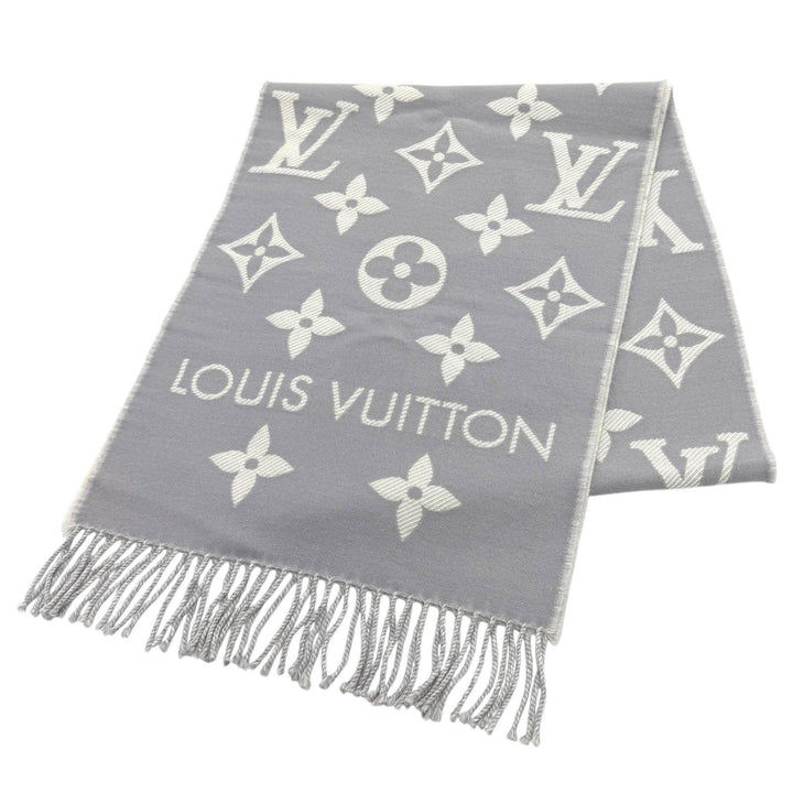Excellent LOUIS VUITTON Scarf LV Essential Scarf Monogram fringe wool M77727