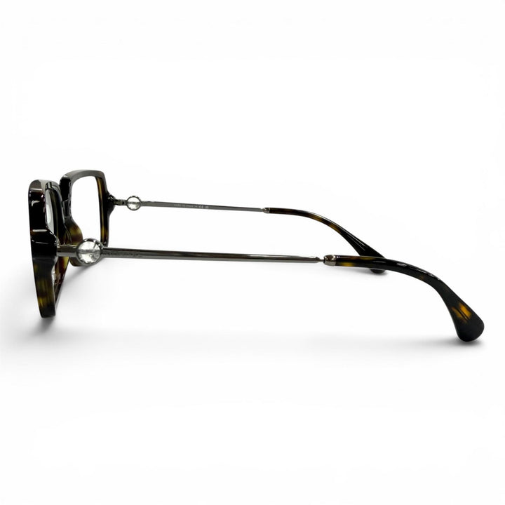 Excellent CHANEL Glasses Rectangle Shape Optical Brown Women 3487