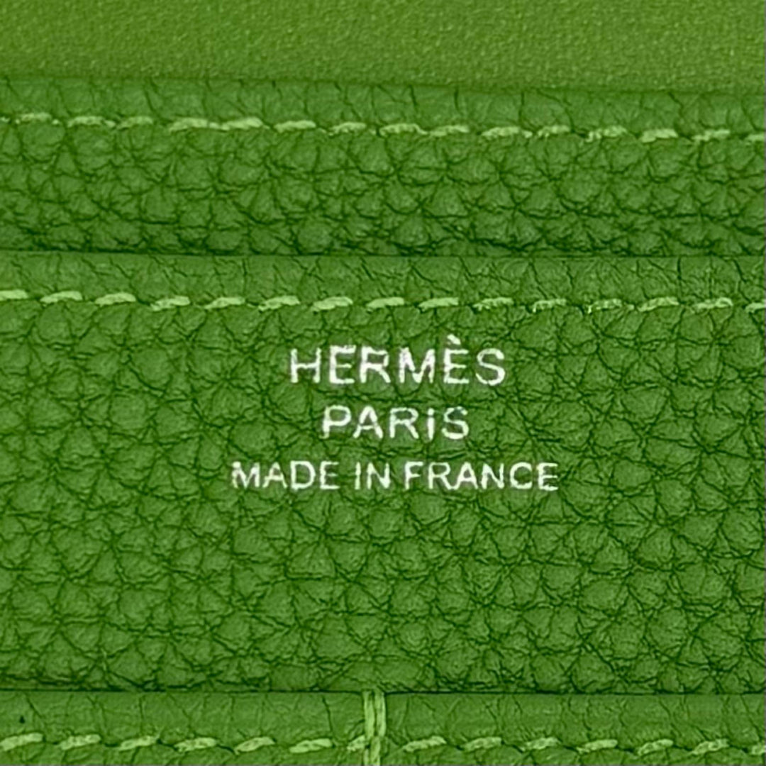 Great HERMES Purse Dogon GM Duo Serie Metal Togo Leather Women