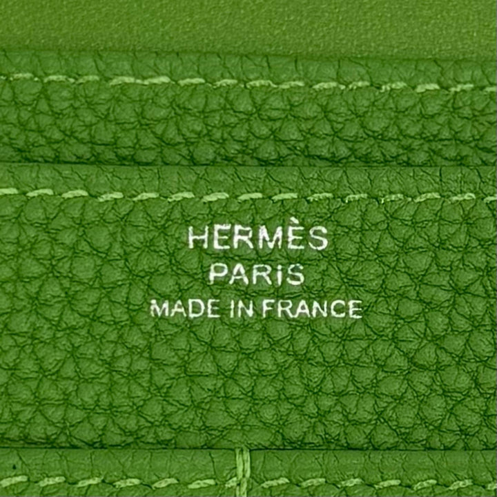 Great HERMES Purse Dogon GM Duo Serie Metal Togo Leather Women