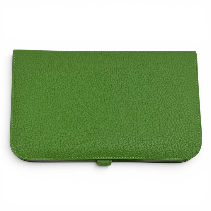 Great HERMES Purse Dogon GM Duo Serie Metal Togo Leather Women