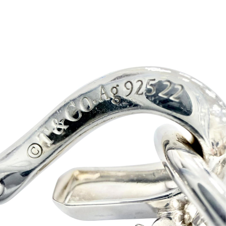 Great TIFFANY&Co. Pierce Forge Drop Link High Polish Silver AG925 Women
