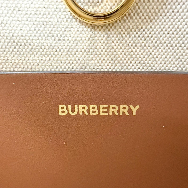 Excellent BURBERRY Shoulder Bag mini freya tote Canvas Leather 2WAY 8044143