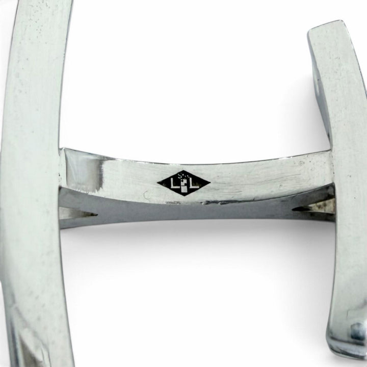 Great HERMES Cufflinks cufflinks Parallel HH logo motif Silver SV925 mens