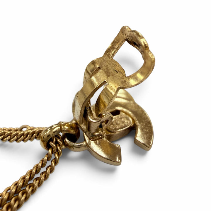 Great CHANEL Earring COCO Mark Matelassé Bag Accessories gold metal Women 02P