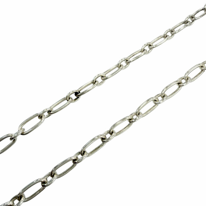 Great TIFFANY&Co. Small Double Lock Necklace Accessories Silver AG925 Women